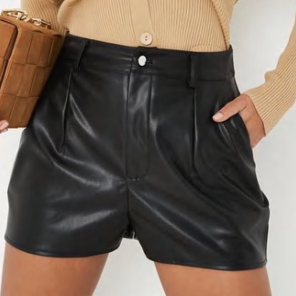 Missguided Leather Shorts